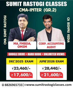 CMA Inter Group-2 Full Course (Combo) By CMA Sumit Rastogi