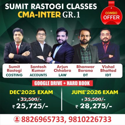 SUMIT RASTOGI CLASSES CMA-INTER GROUP 1