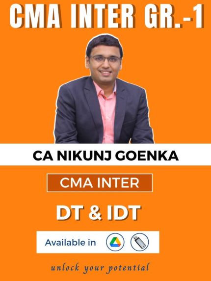CMA INTER (Gr. 1) Direct Tax & Indirect Tax (June 26 & Dec 26)